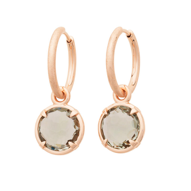 Bron Ohrring Einhänger Mira Mira Ø 12 mm 750 Roségold mit Lemonquarz