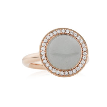Sushi Ring 750 Roségold mit Brillanten und Aquamarin