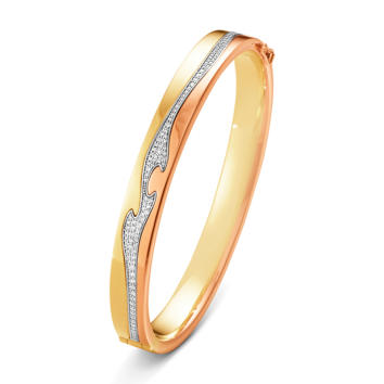 Fusion Armreif  750 Weiß-/Gelb-/Roségold mit...