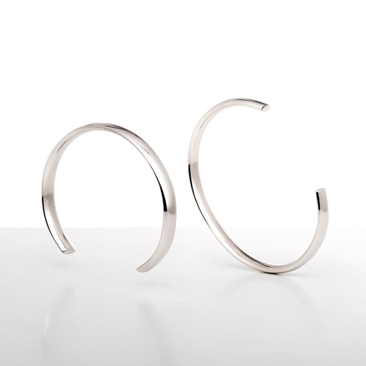 Armreif Navette 925 Silber XS (innen 42 x 52 mm)