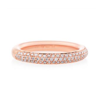 Bron Stax Ring 3,3 mm 750 Roségold mit Brillanten