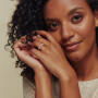 Bron Stax Ring 3,3 mm 750 Roségold mit Brillanten