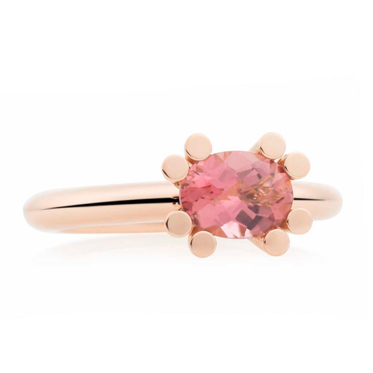 Bron Phlox Ring 750 Roségold mit rosa Turmalin