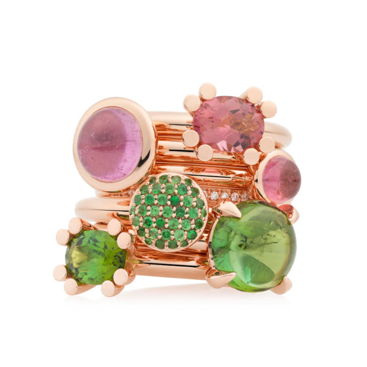 Bron Phlox Ring 750 Roségold mit rosa Turmalin