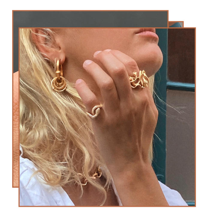 Snakes Ring Medusa 750 Gelbgold mit Brillanten