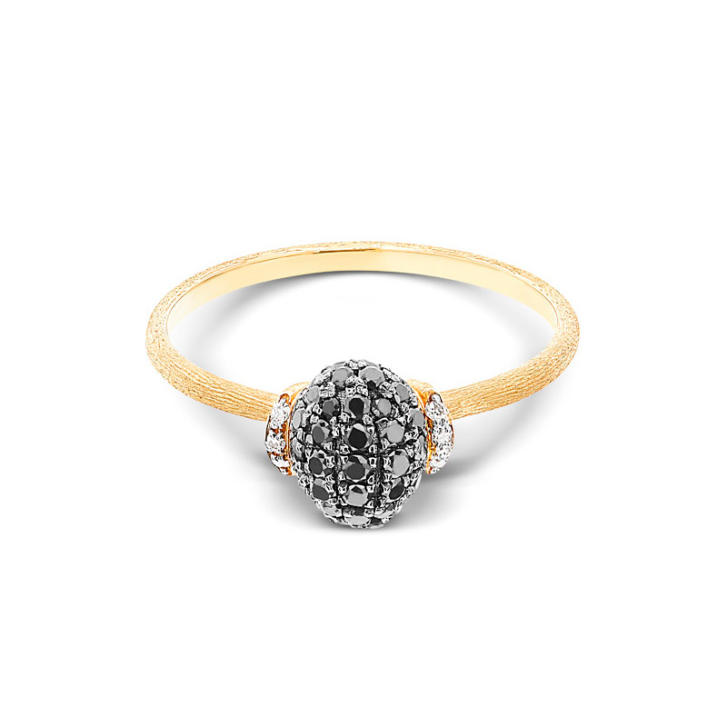 Dancing Mystery Black Ring 750 Gelbgold mit schwarzen Brillanten