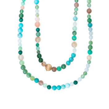 OL Design Collier mit Farbedelsteinen 90 cm, ohne...