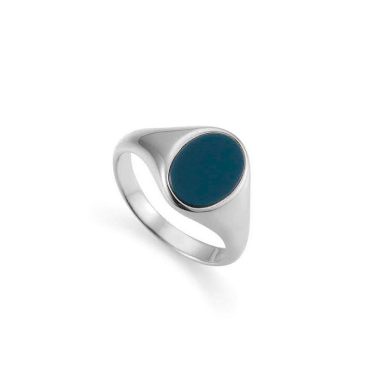 Romeo & Juliet Siegelring 750 Gold mit Lagenonyx