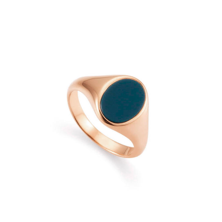 Romeo & Juliet Siegelring 750 Gold mit Lagenonyx