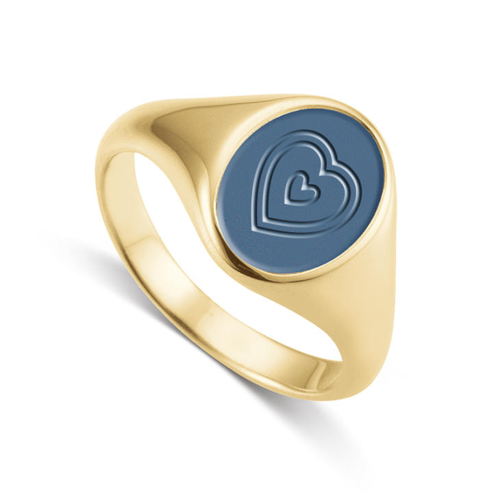 Romeo & Juliet Siegelring 750 Gold mit Lagenonyx