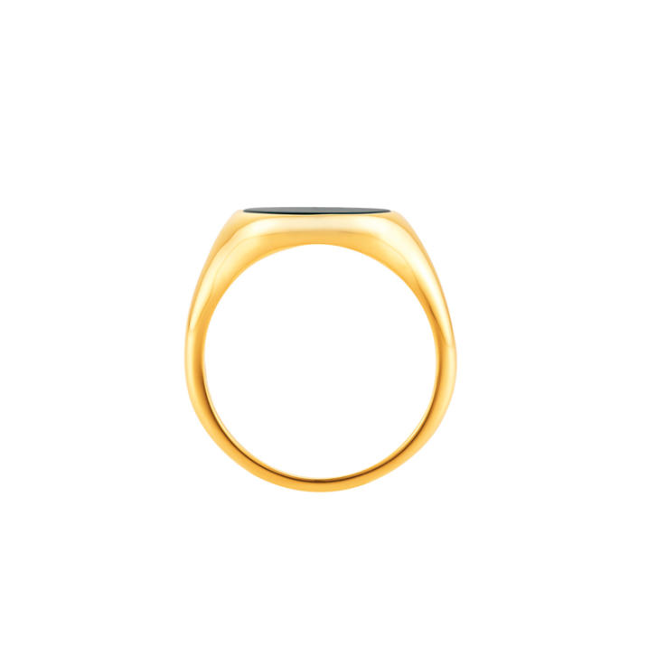 Romeo & Juliet Siegelring 750 Gold mit Lagenonyx