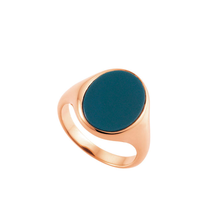 Romeo & Juliet Siegelring 750 Gold mit Lagenonyx