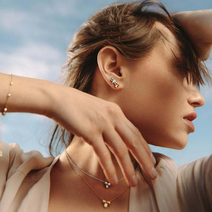 Moonlight Grapes Ohrringe 925 Silber mit Brillant