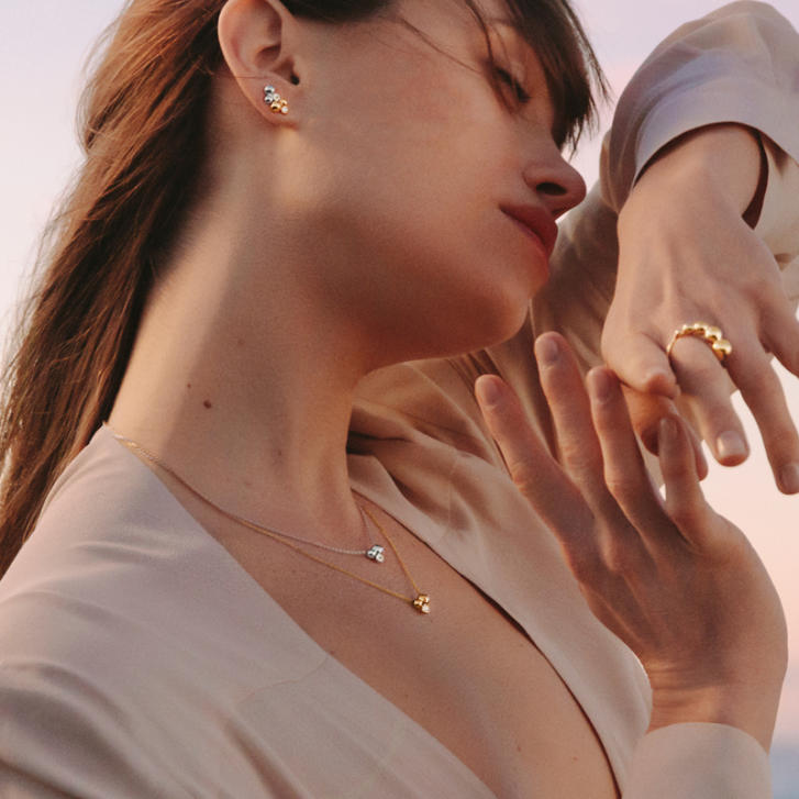 Moonlight Grapes Ohrringe 925 Silber mit Brillant