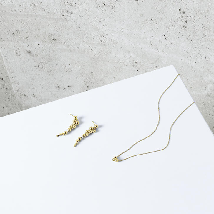 Moonlight Grapes Anhänger 750 Gelbgold mit Brillant
