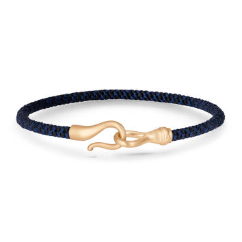 Life Mens Armband 3.9 mm Midnight 750 Gelbgold
