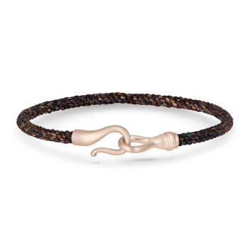 Life Mens Armband 3.9 mm Maroon 750 Weißgold...