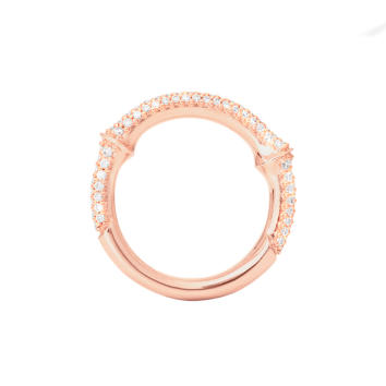 Nature Ring 750 Roségold mit Brillanten