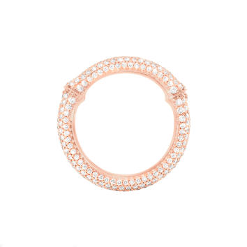 Nature Ring 750 Roségold mit Brillanten