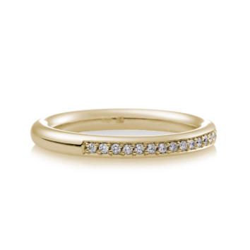 Bron Stax Memoire Ring 2,7 mm 750 Gelbgold mit Brillanten