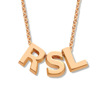 Signature Kette 3 Initialen/ Symbole/ Ziffern, 750...
