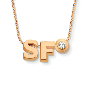 Signature Kette 2 Initialen/ Symbole/ Ziffern 750...