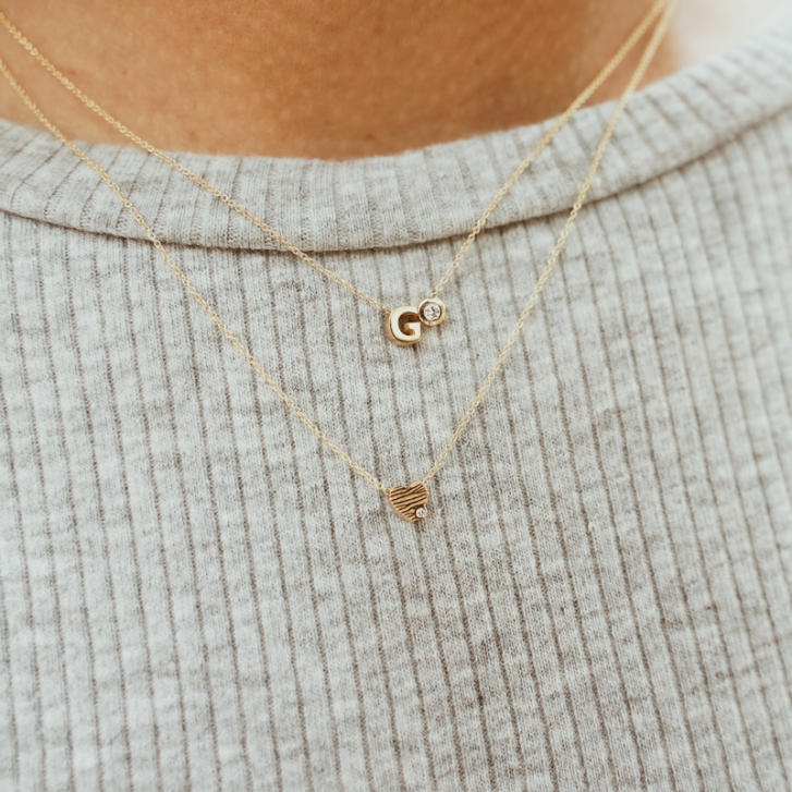 Blend Kette 1 Initial/ Symbol 750 Weißgoldgold mit Brillant