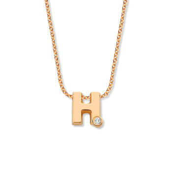 Blend Kette 1 Initial/ Symbol 750 Roségold mit...