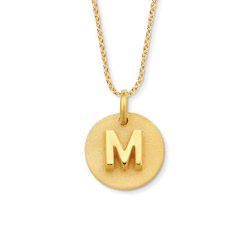 Signature Disc Kette 1 Initial/ Symbol/ Ziffer 750 Gelbgold