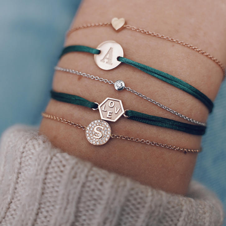 Signature Armband 1 Initial/ Symbol/ Ziffer 750 Gelbgold