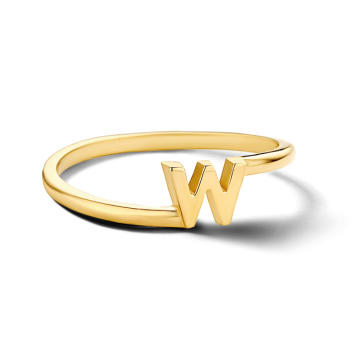 Entangle Ring 1 Initial/Symbol 750 Gelbgold