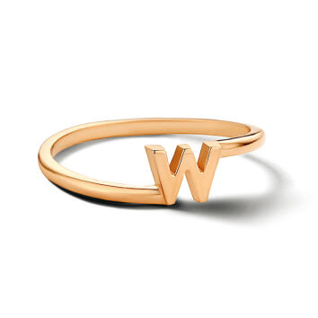 Entangle Ring 1 Initial/ Symbol 750 Roségold