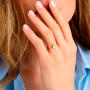 Glaube, Liebe, Hoffnung Ring 750 Gelbgold mit einem Brillant