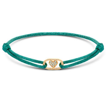 Minitials Armband oval Heart Pavé 750...