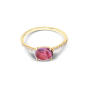 Dancing Tourmalines Ring 750 Gelbgold mit rosa Turmalin und Brillanten