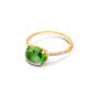 Dancing Tourmalines Ring 750 Gebgold mit grünem Turmalin und Brillanten 60