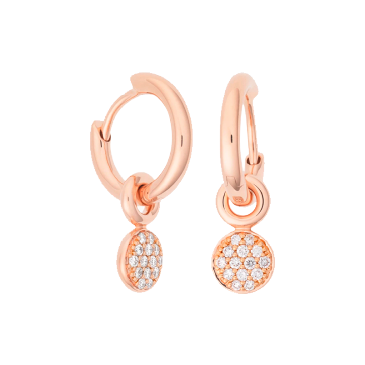 Bron Ohrring Einhänger Stardust 750 Roségold mit Brillanten