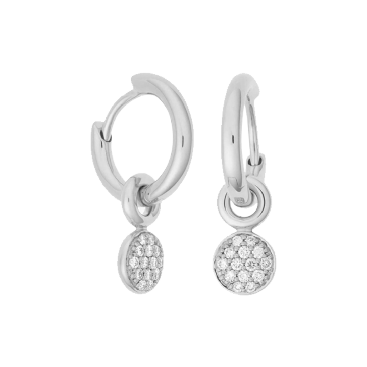 Bron Ohrring Einhänger Stardust 750 Weißgold mit Brillanten