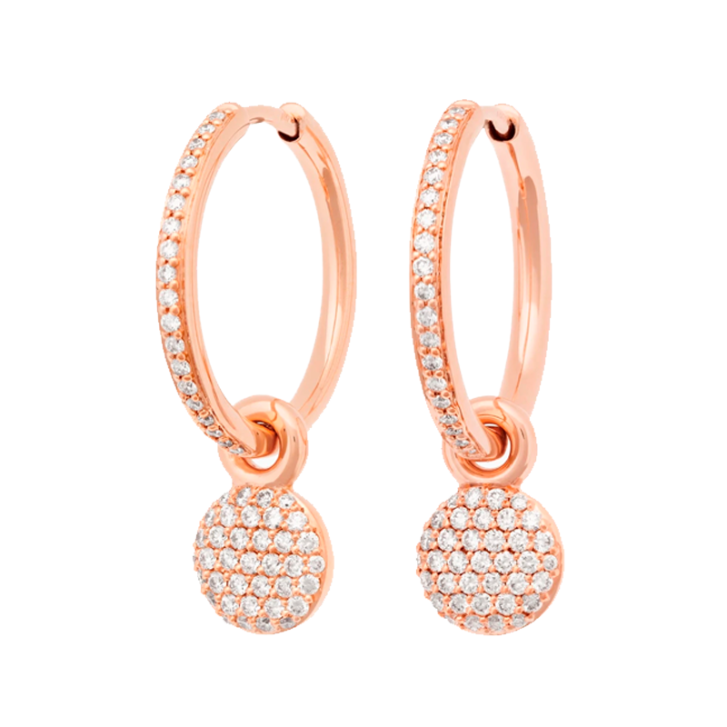 Bron Ohrring Einhänger Stardust 750 Roségold mit Brillanten