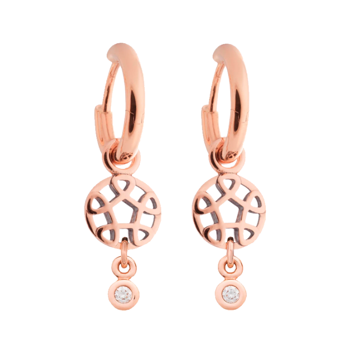 Bron Ohrring Einhänger Toujours Ajour 750 Roségold mit Brillanten