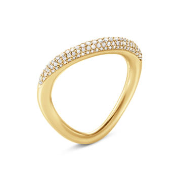 Offspring Ring 750 Gelbgold mit Brillanten, schmal