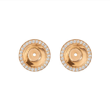Lotus Brillantkranz Ohrring Einhänger 750 Gelbgold...