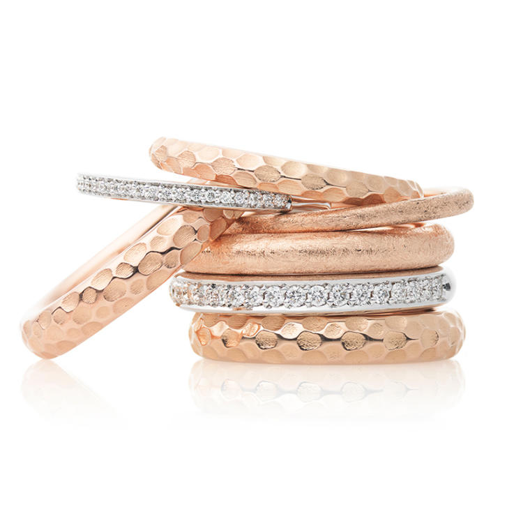 Bron Stax Meteo Ring 4 mm 750 Roségold