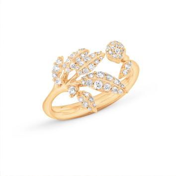 Winter Frost Ring 750 Gelbgold mit Brillanten