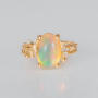 BoHo Ring 750 Gelbgold mit Opal und Brillanten