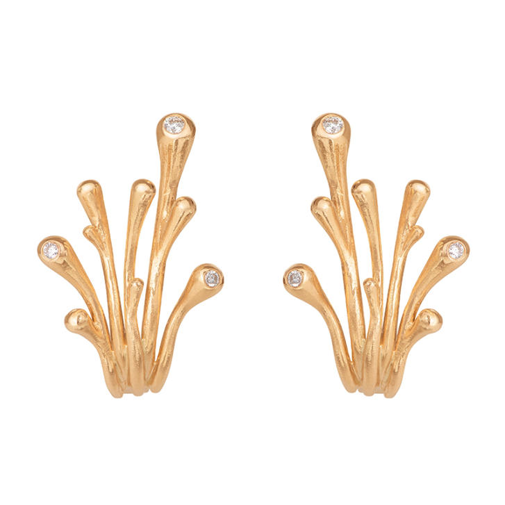 OL BoHo Ohrclip small 750 Gelbgold mit Brillanten