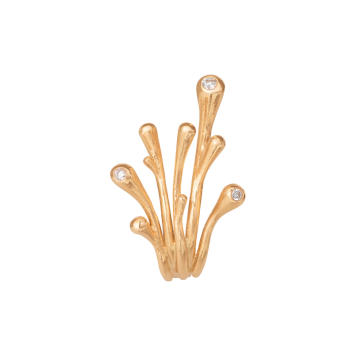 OL BoHo Ohrclip small 750 Gelbgold mit Brillanten