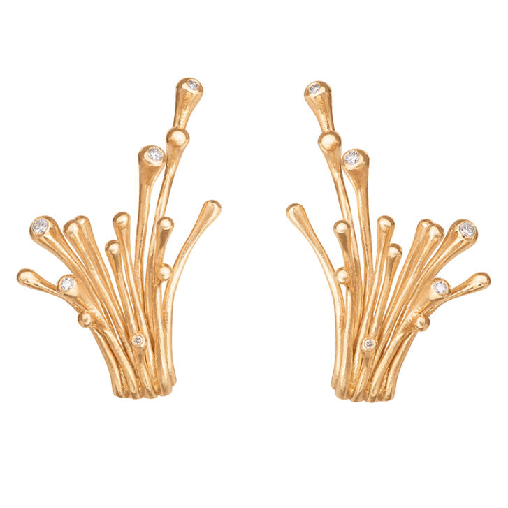 OL BoHo Ohrclip medium 750 Gelbgold
