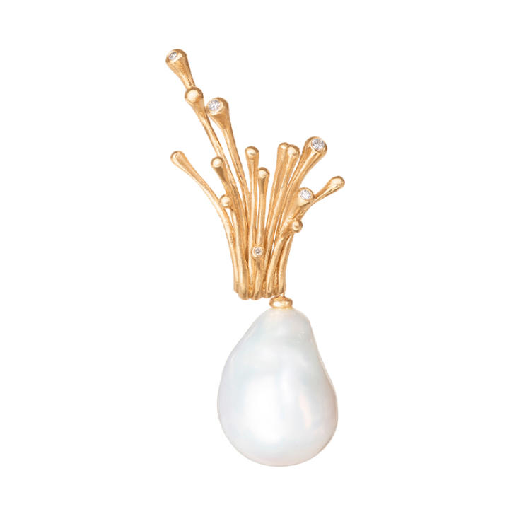 OL BoHo Ohrclip medium 750 Gelbgold