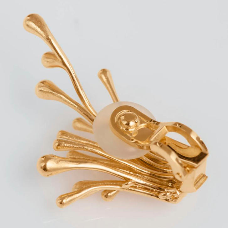 OL BoHo Ohrclip medium 750 Gelbgold